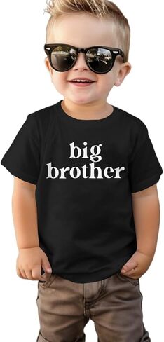 قميص Big Brother للأطفال الصغار تم ترقيته إلى إعلان الأخ الأكبر تي شيرت صيفي للأطفال بأكمام قصيرة in Kuwait