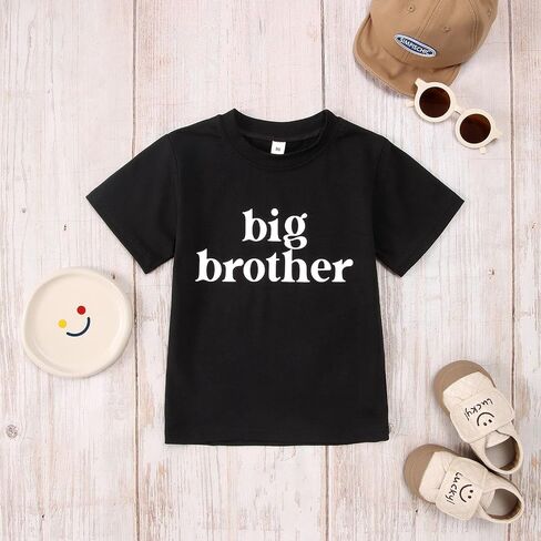 قميص Big Brother للأطفال الصغار تم ترقيته إلى إعلان الأخ الأكبر تي شيرت صيفي للأطفال بأكمام قصيرة in Kuwait
