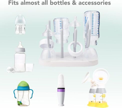 Baby Bottle Drying Rack, Small Portable Bottle Dryer Holder for Nipples, Cups, Pump Parts and Accessories, (Blue) in Saudi Arabia