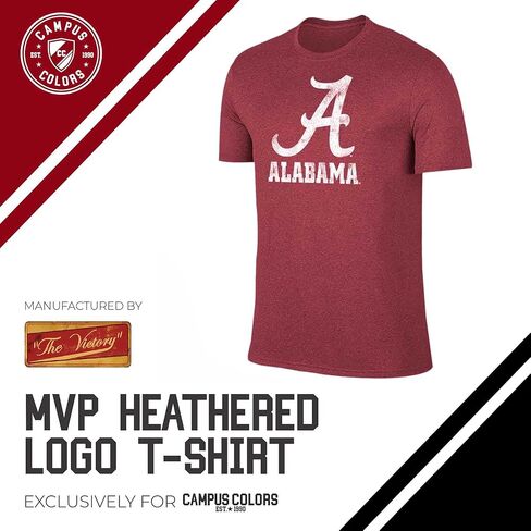 Campus Colors Adult MVP Heathered Cotton Blend T-Shirt - Logo Tshirt - Made from Ringspun - Comfort and Versatility in Saudi Arabia