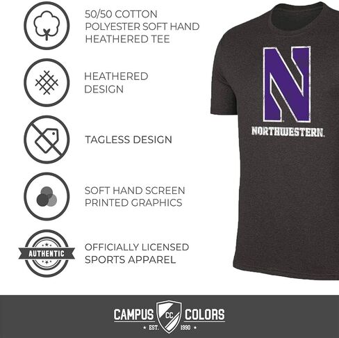 Campus Colors Adult MVP Heathered Cotton Blend T-Shirt - Logo Tshirt - Made from Ringspun - Comfort and Versatility in Saudi Arabia