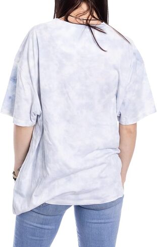Calhoun NHL Womens Oversized Loose Fit Drop Shoulder Tie Dye Crewneck Short Sleeve T-Shirt in Saudi Arabia