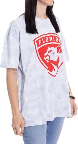 Calhoun NHL Womens Oversized Loose Fit Drop Shoulder Tie Dye Crewneck Short Sleeve T-Shirt in Saudi Arabia