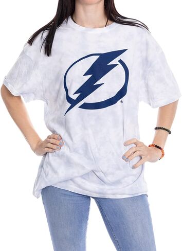 Calhoun NHL Womens Oversized Loose Fit Drop Shoulder Tie Dye Crewneck Short Sleeve T-Shirt in Saudi Arabia