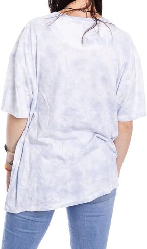 Calhoun NHL Womens Oversized Loose Fit Drop Shoulder Tie Dye Crewneck Short Sleeve T-Shirt in Saudi Arabia