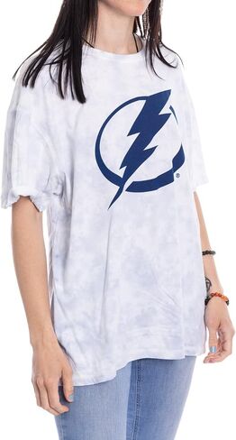 Calhoun NHL Womens Oversized Loose Fit Drop Shoulder Tie Dye Crewneck Short Sleeve T-Shirt in Saudi Arabia