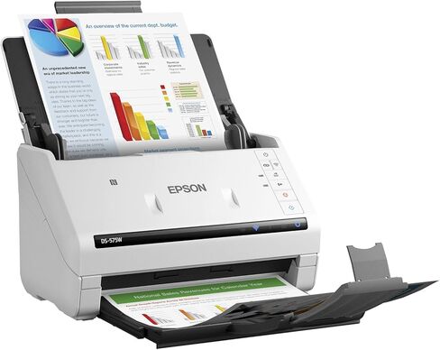 Epson DS-785W ماسح ضوئي للمستندات المكتبية الملونة على الوجهين، حتى 45 صفحة في الدقيقة، اتصال لاسلكي/USB، مسح ضوئي بدون كمبيوتر ScanWay، شاشة LCD تعمل باللمس 4.3 بوصة، وحدة تغذية تلقائية للمستندات 100 صفحة (ADF)، برامج تشغيل Twain/ISIS in Kuwait