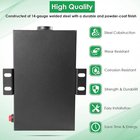5 Gallon 14 Gauge Steel Hydraulic Fluid Reservoir Tank with Inlet 1-1/2" FNPT Port and Outlet 3/4" FNPT Port, Integral Mounting Foot On Each End in Saudi Arabia