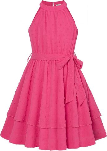 Danna Belle Girls Party Dress Halter Neck Formal Dual-Layer Dresses Size 5-14 in Kuwait