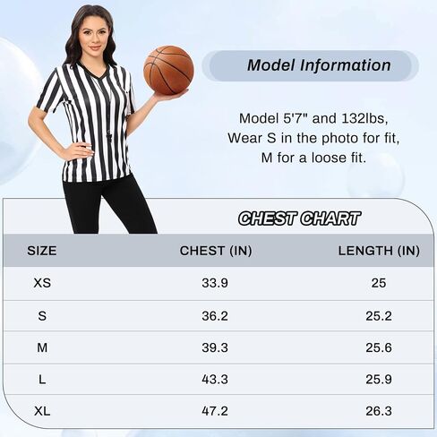Women's Referee Shirt, Official Basketball Umpire Jersey for Halloween Costumes or Waitress Uniforms in Saudi Arabia