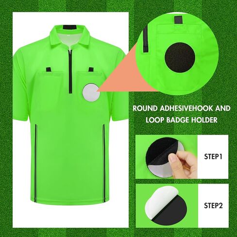 Soccer Referee Shirt Jersey Kit Official Short Sleeve Ref Shirts Uniform Halloween Costume for Men & Women in Saudi Arabia