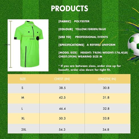 Soccer Referee Shirt Jersey Kit Official Short Sleeve Ref Shirts Uniform Halloween Costume for Men & Women in Saudi Arabia