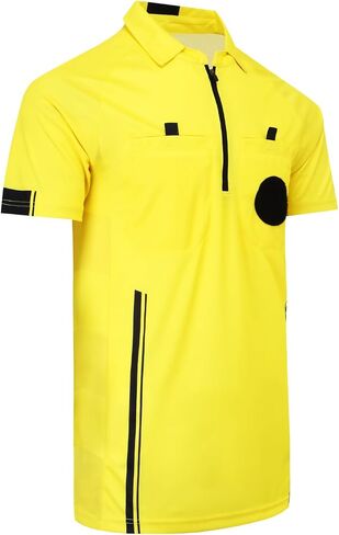 Soccer Referee Shirt Jersey Kit Official Short Sleeve Ref Shirts Uniform Halloween Costume for Men & Women in Saudi Arabia