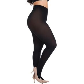 Plus Size 70D Nylons Opaque Tights for Women - 1 Pairs Queen Size Soft Solid Color Control Top High Waist Pantyhose in Saudi Arabia