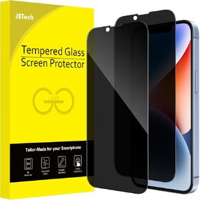 JETech Privacy Full Coverage Screen Protector for iPhone 14 6.1-Inch, Anti-Spy Tempered Glass Film, Edge to Edge Protection Case-Friendly, 2-Pack in Kuwait