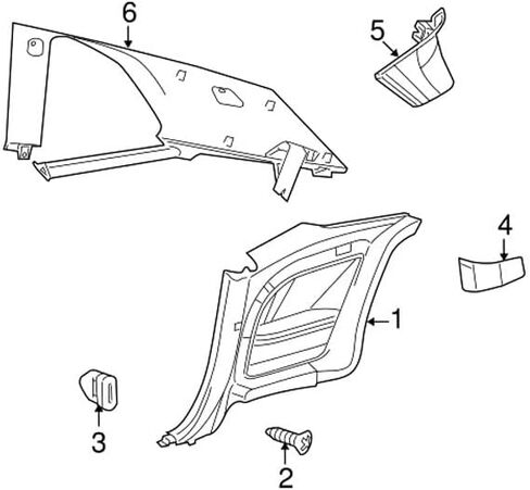 Mopar 5LG40DX9AA BEZEL SEAT BELT QUARTER TRIM in Saudi Arabia