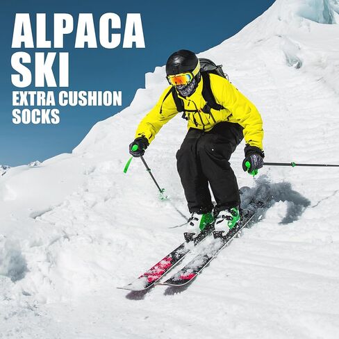 جوارب التزلج على الصوف الألباكا 2PAIR الركبة عالية الحرارية دافئة وسادة سميكة وسادة الثلج على الجليد الصيد في الهواء الطلق in Kuwait
