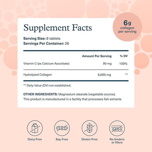 Youtheory Advanced Collagen - 6000 ملغ - مع فيتامين C والأحماض الأمينية - لنمو الشعر والجلد والأظافر* - يدعم صحة المفاصل والعظام والعضلات* - للنساء والرجال - 160 قرصًا (إمدادات 26 يومًا) in Saudi Arabia