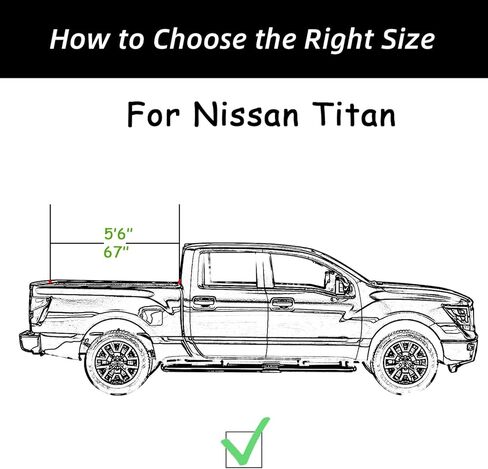 سرير شاحنة قابلة للسحب تغطية Tonneau متوافق مع 2017 2018 2019 2020 2021 2022 2023 2024 Nissan Titan (5.6 ' /67 ") قفل سرير الشاحنة الصلبة قفل مفتاح الشاحنة in Kuwait