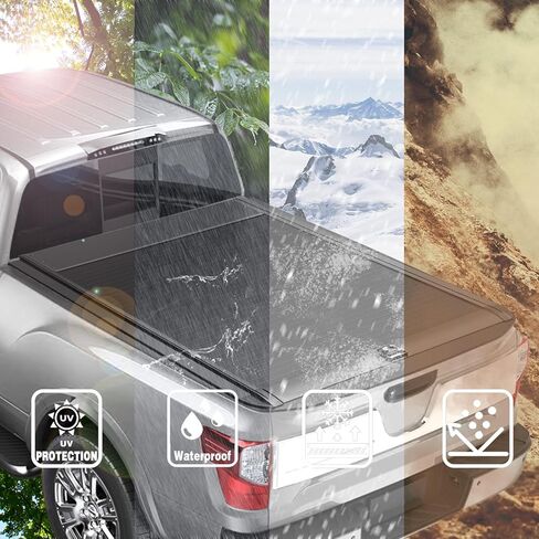 سرير شاحنة قابلة للسحب تغطية Tonneau متوافق مع 2017 2018 2019 2020 2021 2022 2023 2024 Nissan Titan (5.6 ' /67 ") قفل سرير الشاحنة الصلبة قفل مفتاح الشاحنة in Kuwait