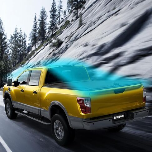 سرير شاحنة قابلة للسحب تغطية Tonneau متوافق مع 2017 2018 2019 2020 2021 2022 2023 2024 Nissan Titan (5.6 ' /67 ") قفل سرير الشاحنة الصلبة قفل مفتاح الشاحنة in Kuwait