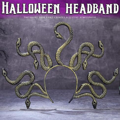 DRESBE Snake Headband Medusa Plastic Headbands Halloween Festival Cosplay Party Hair Accessories for Women in Saudi Arabia