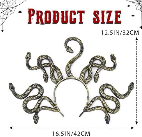 DRESBE Snake Headband Medusa Plastic Headbands Halloween Festival Cosplay Party Hair Accessories for Women in Saudi Arabia