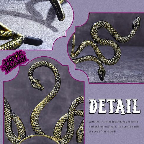 DRESBE Snake Headband Medusa Plastic Headbands Halloween Festival Cosplay Party Hair Accessories for Women in Saudi Arabia