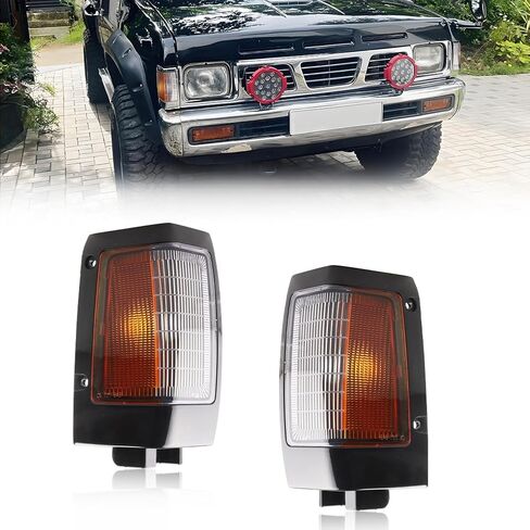 علامات جانبية لزاوية وقوف السيارات الأمامي علامة الإضاءة الإضاءة المتوافقة مع Nissan D21 1990-1994 ، [DOT] غطاء ضوء علامة الإشارة [لا مصابيح] ، استبدل OEM #B611001G02 ، B611501G02 ، عدسة مدخنة in Saudi Arabia