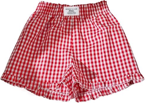 شورتات بوكسر غينجهام بوكسر للسيدات y2k plaid مرنة مرنة مرنة بيجاما سراويل صالة in Kuwait