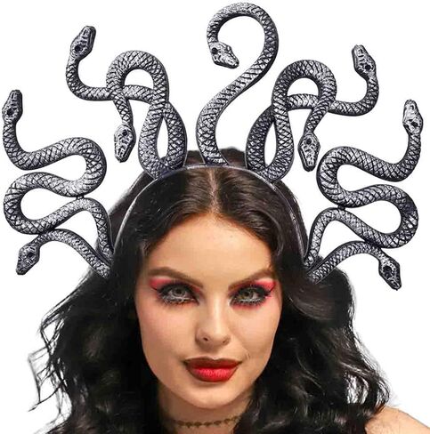 DRESBE SNAK DEADBAND MEDUSA Plastic Headbands Halloween Festival Cosplay Party Hair Association for Women in Saudi Arabia