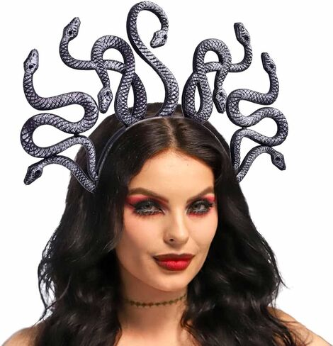 DRESBE SNAK DEADBAND MEDUSA Plastic Headbands Halloween Festival Cosplay Party Hair Association for Women in Saudi Arabia