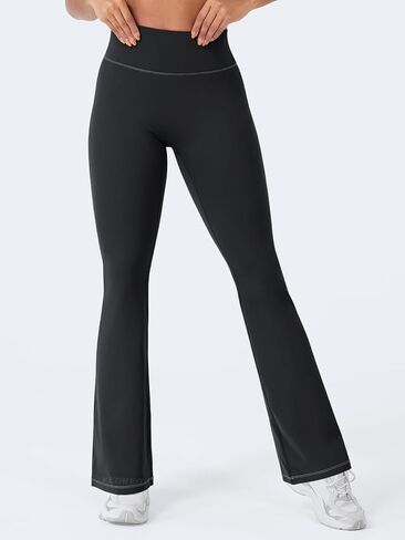 YEOREO CoreFlex Mini Flare Workout Leggings with Pockets for Women Butt Lifting High Waisted Hidden Scrunch Gym Denim Pants in Saudi Arabia