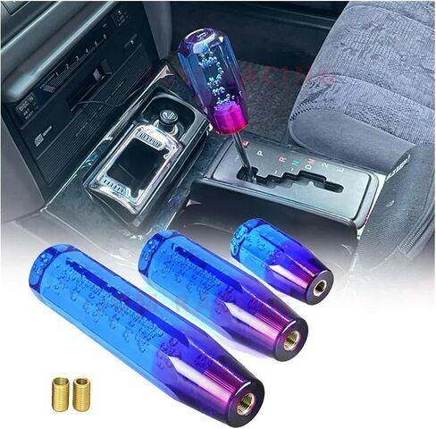Car Gear Lever Decoration 10/15/20cm Blue Purple Shift Knob Crystal Transparent Gear Shift Knob Car Modification Universal Manual Automatic Shift Knob(15cm) in Saudi Arabia