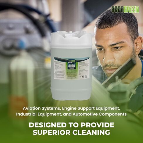 4160 Parts Washer Cleaner - Concentrated Water-Based Cleaner for Aviation, Engine Support, Industrial & Automotive Parts, Effective in Cold/Hot Units, Biodegradable, 5 Gallon Pail in Saudi Arabia