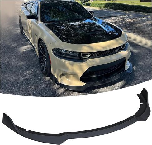 Front Bumper Lip Splitter for 2015-2024 Dodge Charger SRT RT GT Daytona Scat Pack Non-Widebody, Charger Front Lip Spoiler Air Dam Sport Style Gloss Black in Kuwait