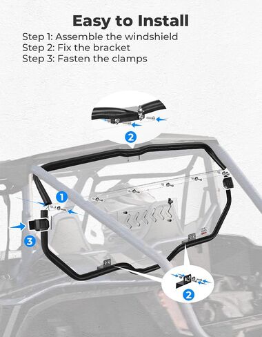 Kemimoto 2-in-1 UTV النافذة الخلفية المنزلق الخلفية متوافقة مع TALON 1000X 1000R 2019-2025 ، الزجاج الأمامي الخلفي للكمبيوتر الشخصي ، النافذة الخلفية الواضحة (واضح) in Kuwait