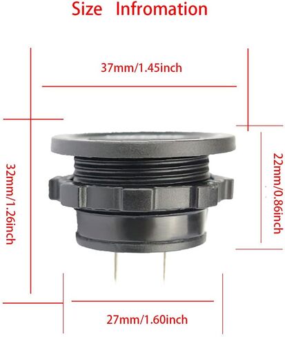 4 Pieces DC 12V Car Voltage Gauge LED Display Waterproof Voltmeter Digital Round Panel Voltmeter Compatible with Vehicle Motorcycle Truck Camper Caravan ATV UTV Car Boat Marine (Green Digital) in Saudi Arabia