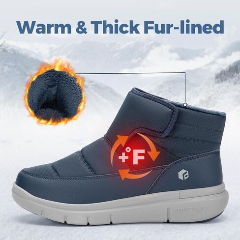 FitVille Mens Winter Boots Wide Width Water Resistant Snow Boots for Men Lightweight Warm Fur Lined in Saudi Arabia