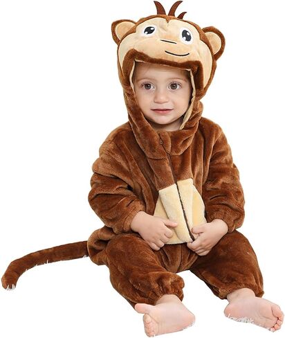 CuteOn Toddler Halloween Costume Onesie Cosplay Romper Christmas Infants Baby Costume Monkey 3Months-4Years in Kuwait