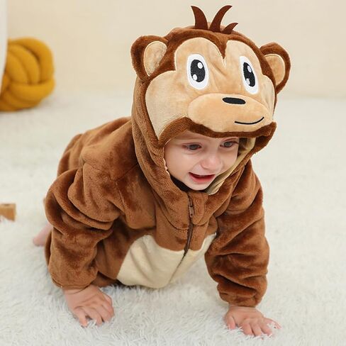 CuteOn Toddler Halloween Costume Onesie Cosplay Romper Christmas Infants Baby Costume Monkey 3Months-4Years in Kuwait