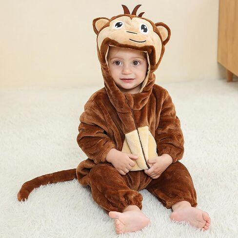 CuteOn Toddler Halloween Costume Onesie Cosplay Romper Christmas Infants Baby Costume Monkey 3Months-4Years in Kuwait