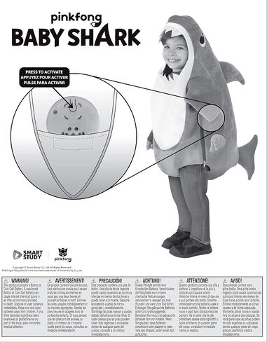 Rubies Baby Shark: Baby Shark Costume with Sound Chip for Babies, Unisex Infant in Saudi Arabia