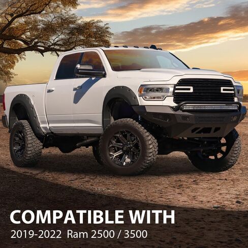 G-plus 4pcs جيب المشاعل المشاعل المتوافقة مع دودج رام 2500 3500 2019 2020 2021 2022 2023 2024 سوداء سوداء غير لامع سلس (لا يناسب النماذج الثمينة) in Kuwait