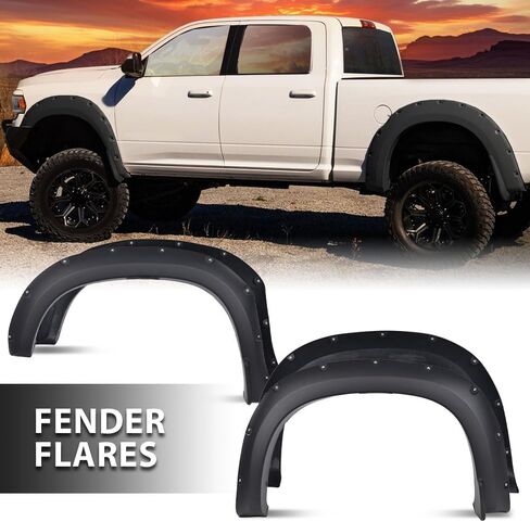 G-plus 4pcs جيب المشاعل المشاعل المتوافقة مع دودج رام 2500 3500 2019 2020 2021 2022 2023 2024 سوداء سوداء غير لامع سلس (لا يناسب النماذج الثمينة) in Kuwait