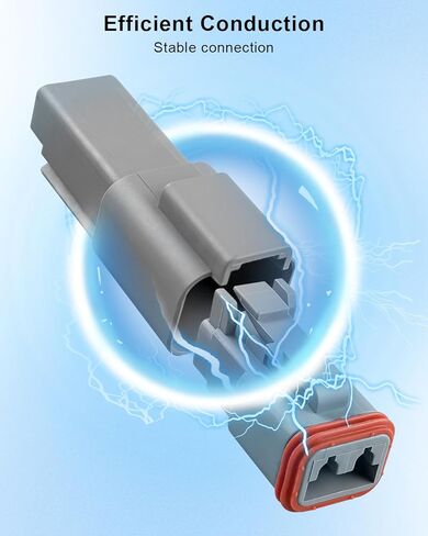 10 Sets 2 Pin Connector Electrical Wire Connector with Solid Contacts, Gray in Saudi Arabia