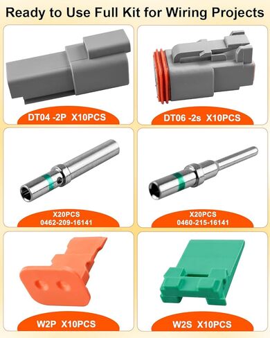 10 Sets 2 Pin Connector Electrical Wire Connector with Solid Contacts, Gray in Saudi Arabia