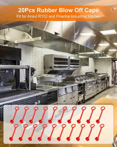 ضربات المطاط قبالة أغطية مناسبة لـ R102 Piranha Fire Corpression Boorsles Kitchen Courginess Vate A Hood Systems ، Thrase Share Caps Kit 20 Caps in Saudi Arabia