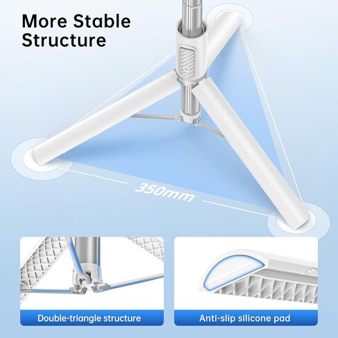 SYNCWIRE 53.5" Phone Tripod, Selfie Stick Tripod with Bluetooth Remote, All-in-One Aluminum Phone Tripod Stand for 4"-7" iPhone and Android Smartphones, Black in Kuwait