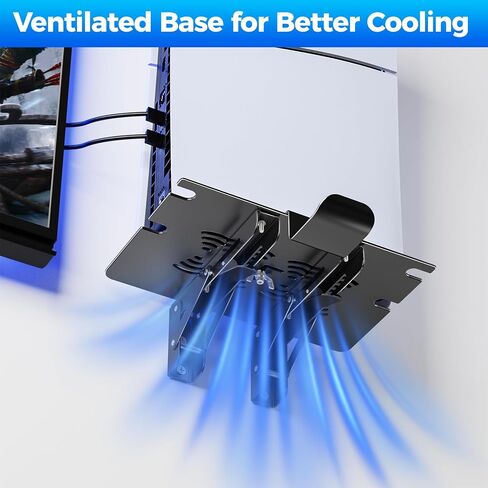 ZHGM Wall Mount for PS5 Slim/PS5, Metal Wall Mount Kit for Playstation 5 Console & Controllers, Enhance Heat Dissipation, Mount Near TV Left/Right, Space Saving & Stable Wall Stand Holder (Sliver) in Saudi Arabia